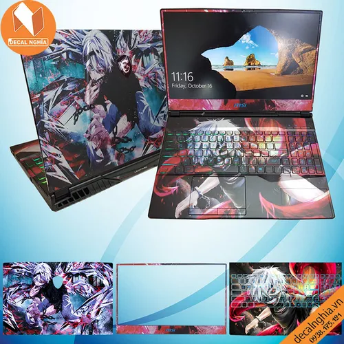 Aluminum skin dán laptop MSI GL75