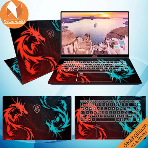 Aluminum skin dán laptop MSI Prestige 15
