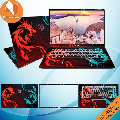 Aluminum skin dán laptop MSI Prestige 15