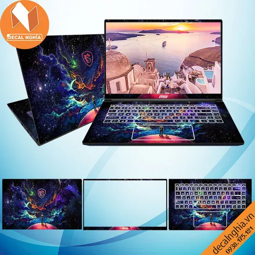 Aluminum skin dán laptop MSI Prestige 15
