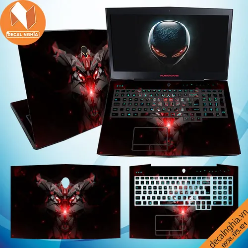 Aluminum Skin dán Laptop Alienware 17XR3