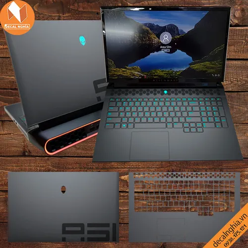 Aluminum dán Laptop Alienware Area 51M R2