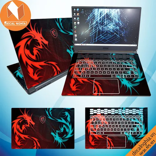 Aluminum skin dán laptop MSI Stealth 15M