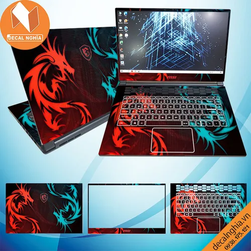 Aluminum skin dán laptop MSI Stealth 15M