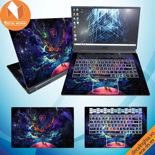 Aluminum skin dán laptop MSI Stealth 15M