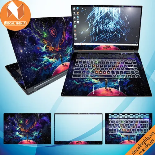 Aluminum skin dán laptop MSI Stealth 15M