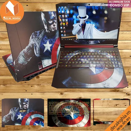 Aluminum skin dán laptop Acer Nitro 5 AN515