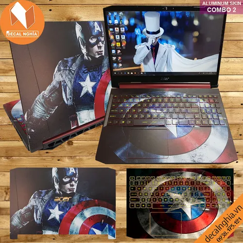 Aluminum skin dán laptop Acer Nitro 5 AN515