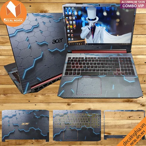 Aluminum skin dán laptop Acer Nitro 5 AN515