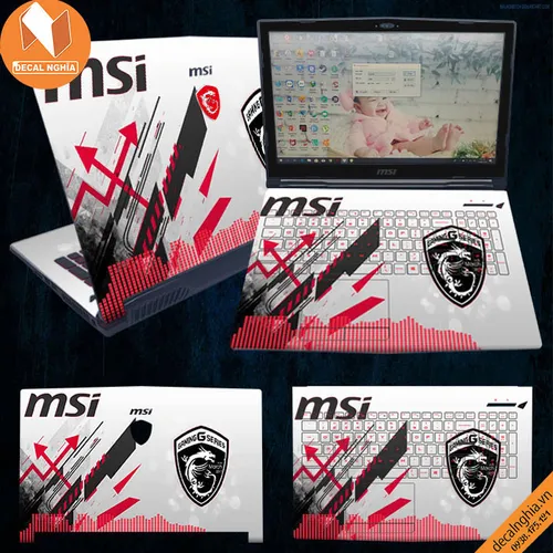 Aluminum skin dán laptop MSI GL63