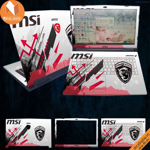 Aluminum skin dán laptop MSI GL63