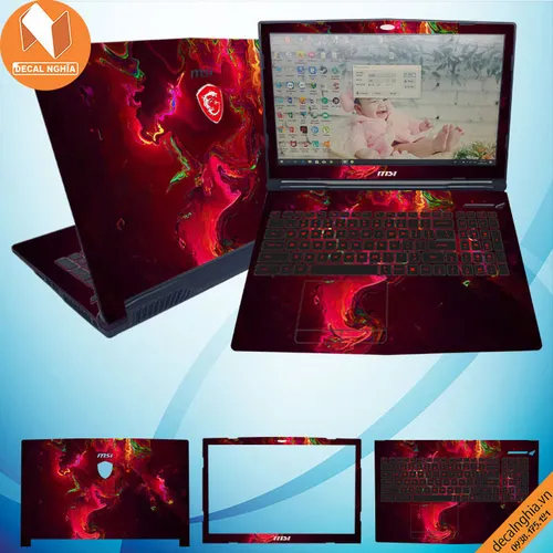 Aluminum skin dán laptop MSI GL63