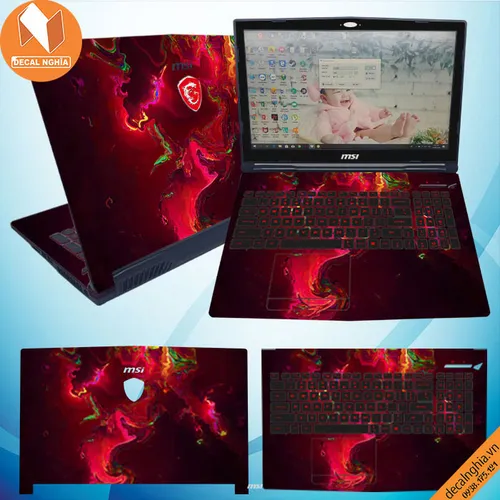 Aluminum skin dán laptop MSI GL63