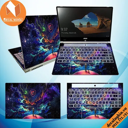 Aluminum skin dán laptop MSI PS42
