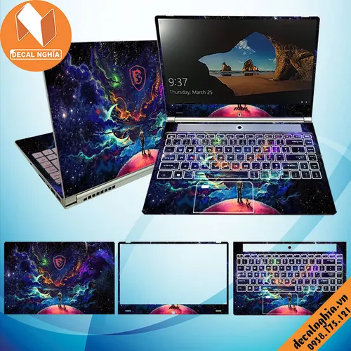 Aluminum skin dán laptop MSI PS42