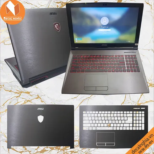 Aluminum dán laptop MSI GE72 Apache Pro