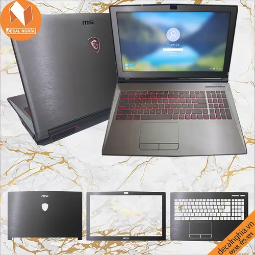 Aluminum dán laptop MSI GE72 Apache Pro