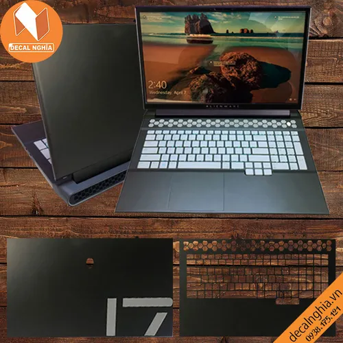 Aluminum dán Laptop Alienware M17R4