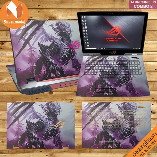 Aluminum skin dán laptop Asus Rog G703G