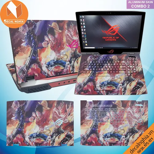 Aluminum skin dán laptop Asus Rog G703G