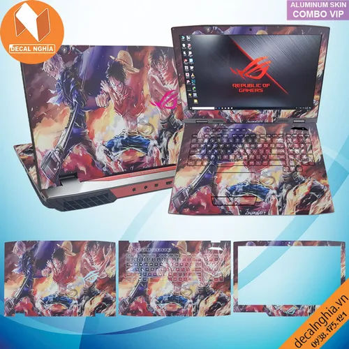 Aluminum skin dán laptop Asus Rog G703G