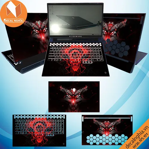 Aluminum Skin dán Laptop Alienware M17R4