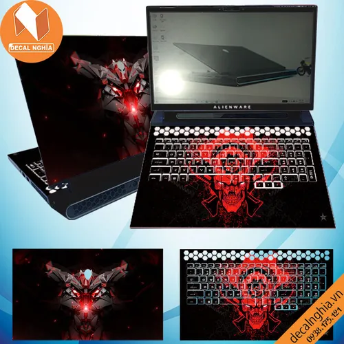 Aluminum Skin dán Laptop Alienware M17R4