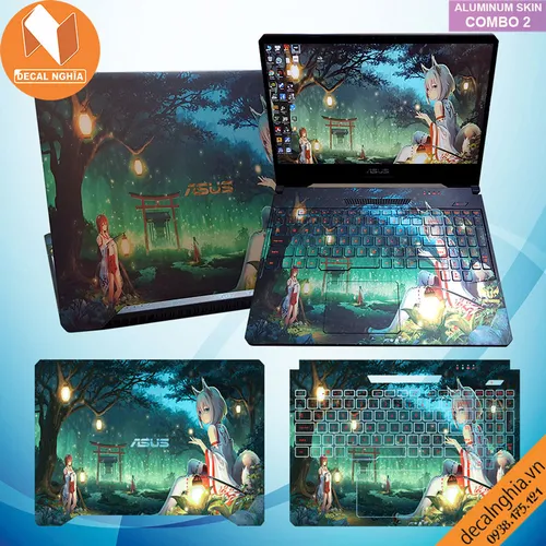 Aluminum skin dán laptop Asus FX505