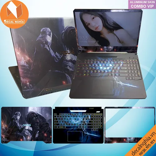 Aluminum skin dán laptop Asus FX505