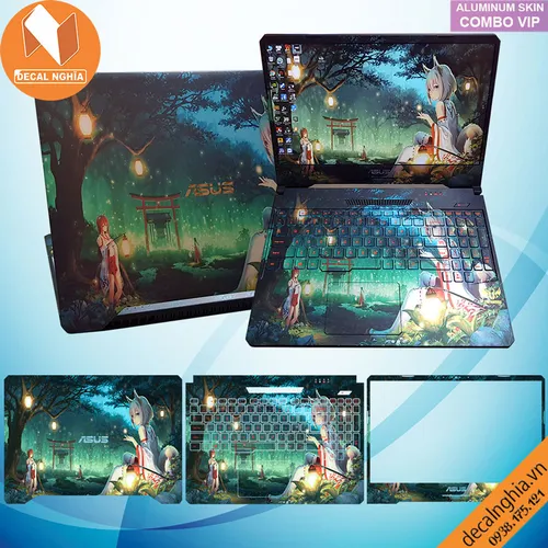 Aluminum skin dán laptop Asus FX505