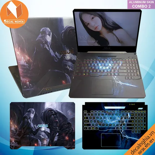 Aluminum skin dán laptop Asus FX505