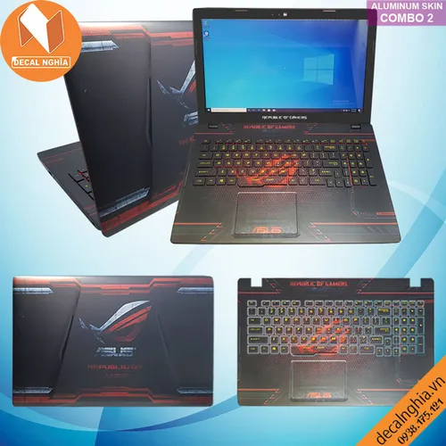 Aluminum skin dán laptop Asus Rog GL753V