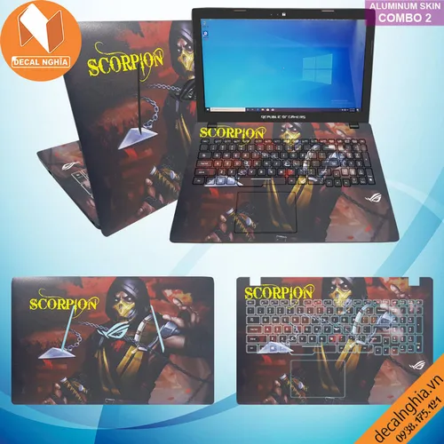 Aluminum skin dán laptop Asus Rog GL753V