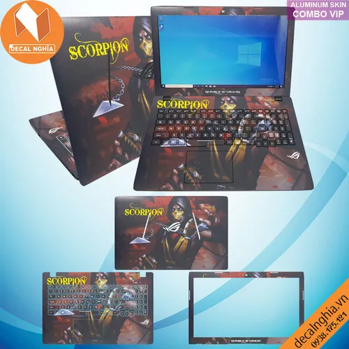 Aluminum skin dán laptop Asus Rog GL753V