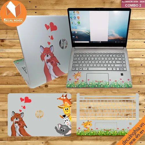 Skin dán laptop HP 340S - CNC cắt máy chuẩn từng chi tiết