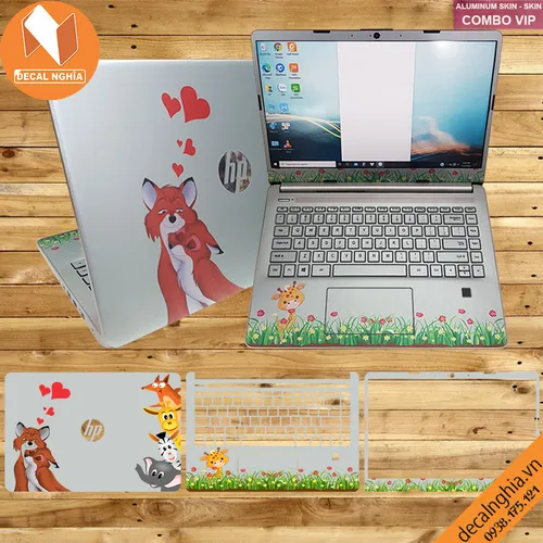 Skin dán laptop HP 340S - CNC cắt máy chuẩn từng chi tiết
