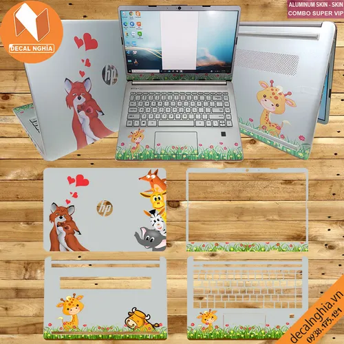Skin dán laptop HP 340S - CNC cắt máy chuẩn từng chi tiết