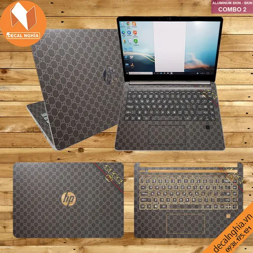 Skin dán laptop HP 340S - CNC cắt máy chuẩn từng chi tiết