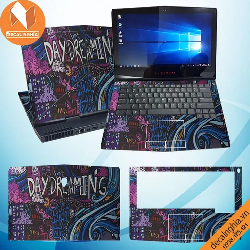 Aluminum Skin dán Laptop Alienware 13R3