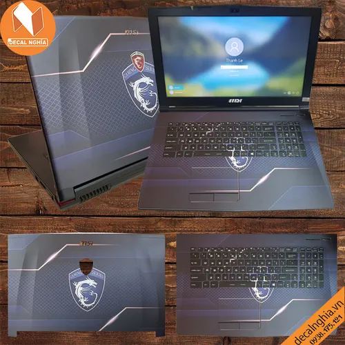 Aluminum skin dán laptop MSI GP62