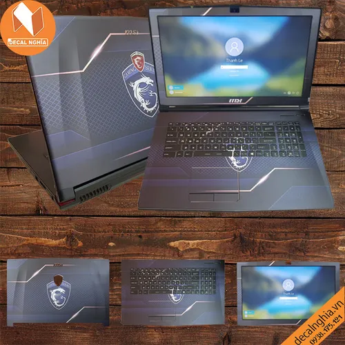 Aluminum skin dán laptop MSI GP62