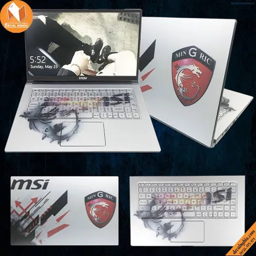 Aluminum skin dán laptop MSI 14 B11M