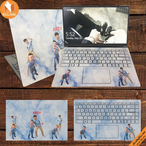 Aluminum skin dán laptop MSI 14 B11M