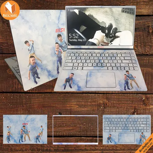Aluminum skin dán laptop MSI 14 B11M