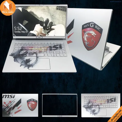 Aluminum skin dán laptop MSI 14 B11M