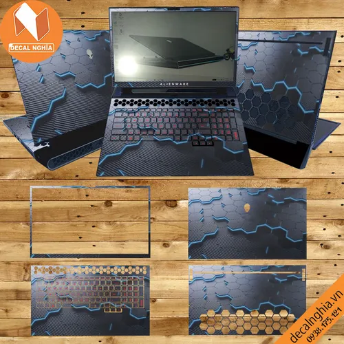 Aluminum Skin dán Laptop Alienware M17R4