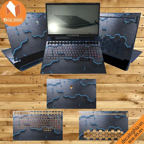 Aluminum Skin dán Laptop Alienware M17R4