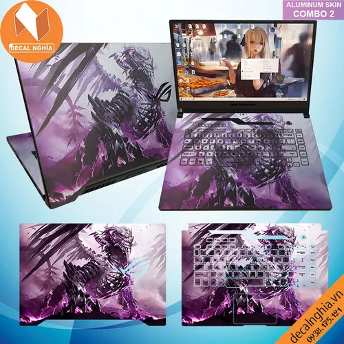 Aluminum skin dán laptop Asus Zephyrus GA502D