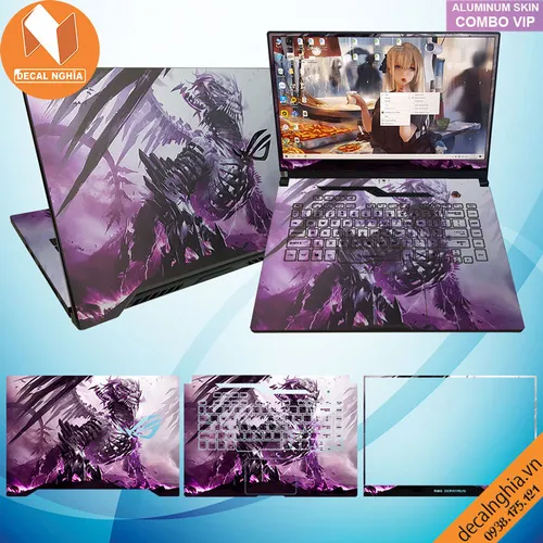Aluminum skin dán laptop Asus Zephyrus GA502D