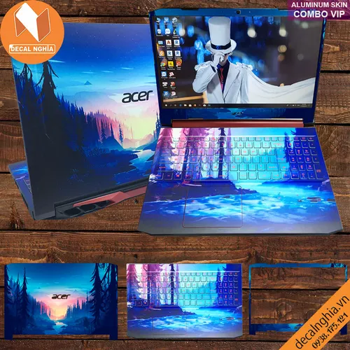 Aluminum skin dán laptop Acer Nitro 7 AN715-51